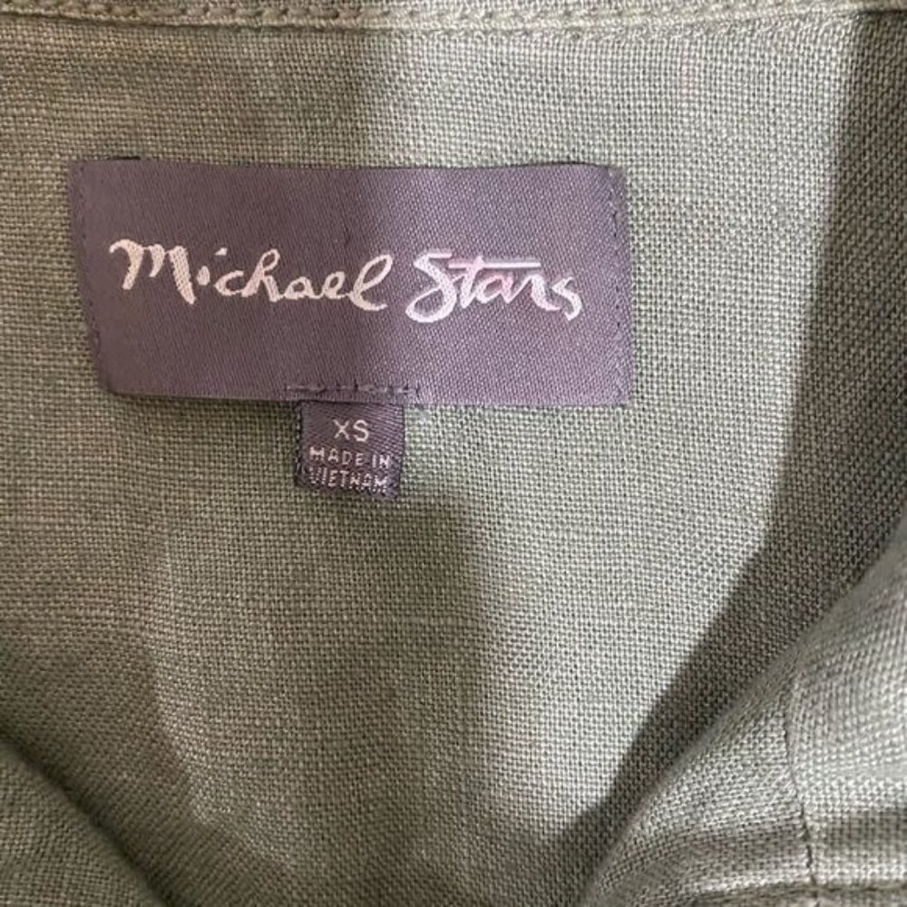 Michael Stars ladies green linen jacket lightweight full zip size XS - Picture 13 of 14
